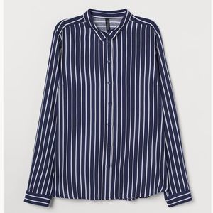 H&M Viscose Striped Button Down Shirt